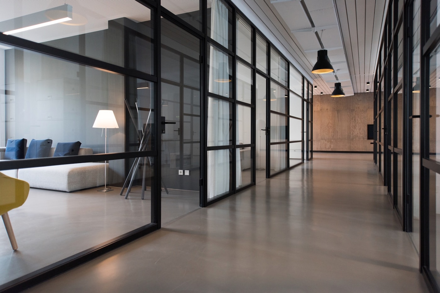 Modern office workspace at Telok Ayer Street with flow studio meeting area